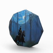 Bloc Photo Mystérieux Chevalier Noir dans la Forêt Lune (Droite)