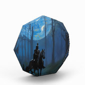 Bloc Photo Mystérieux Chevalier Noir dans la Forêt Lune (Gauche)