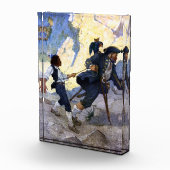 Bloc Photo N. C. Wyeth Long John Silver et son affiche de per (Droite)