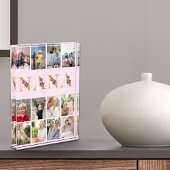 Bloc Photo Nana Gold Floral Letters 12 Collage photo vertical