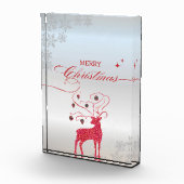 Bloc Photo Noël aux flocons d'argent Red Reindeer (Droite)