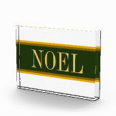 Bloc Photo NOEL Festif Forêt verte Neige Blanche Stripes (Droite)