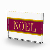 Bloc Photo NOEL Festive Bourgogne Blanc Stripes de Noël (Droite)