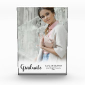 Bloc Photo Noir Script Moderne Graduate Graduate (Devant)