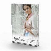 Bloc Photo Noir Script Moderne Graduate Graduate (Droite)
