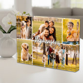 Bloc Photo Nom de famille 5 Photo Collage Script