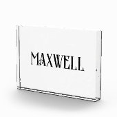 Bloc Photo Nom de famille noir gras et élégant (Droite)