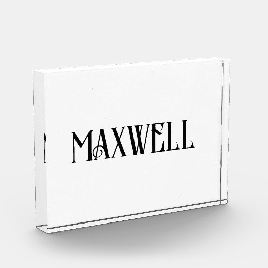 Bloc Photo Nom de famille noir gras et élégant (Gauche)