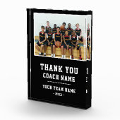 Bloc Photo Nom de l'équipe de carte d'entraîneur Merci (Droite)