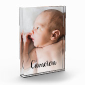 Bloc Photo Nom de script moderne Baby Photo verticale (Gauche)