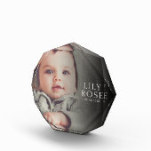 Bloc Photo Nom du bébé personnalisé Date de naissance Photo (Droite)