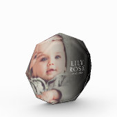 Bloc Photo Nom du bébé personnalisé Date de naissance Photo (Gauche)