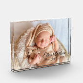 Bloc Photo Nom et date de naissance du nouveau-né (Gauche)