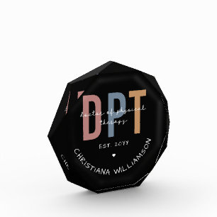 Bloc Photo Nom personnalisé DPT Doctor of Physical Therapy