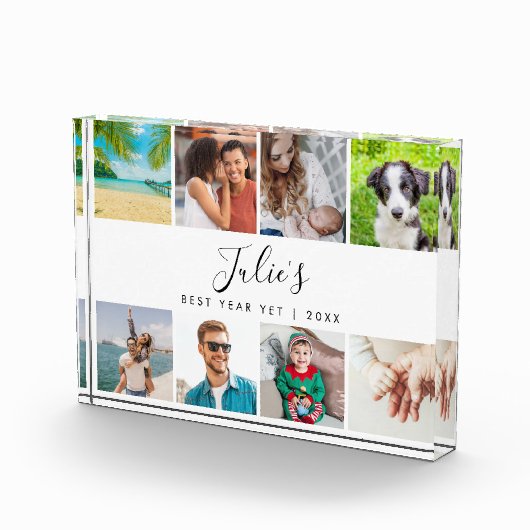 Bloc Photo Nom personnalisé Meilleure année et collage 8 (Droite)