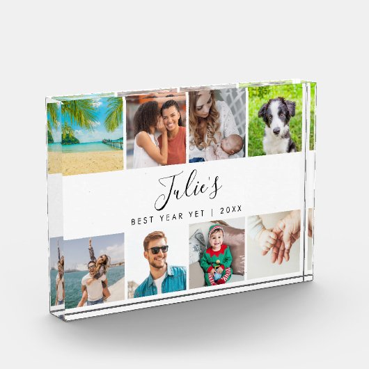 Bloc Photo Nom personnalisé Meilleure année et collage 8 (Gauche)