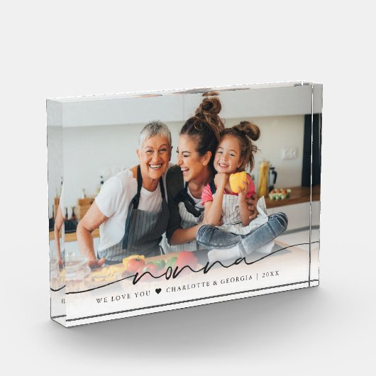Bloc Photo Nonna Script Overlay | Nous vous aimons (Gauche)
