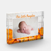 Bloc Photo Notre Petit Citrouille Cute Custom Fall Nouveau-né (Gauche)