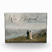 Bloc Photo Nous avons élopé la calligraphie mariage Faire-par (Devant)