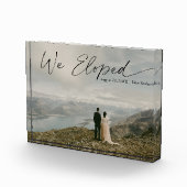 Bloc Photo Nous avons élopé la calligraphie mariage Faire-par (Droite)