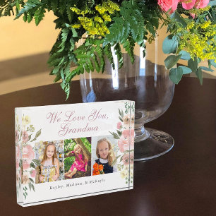 Bloc Photo Nous t'aimons Mamie Jolie Fête des Mères Florales