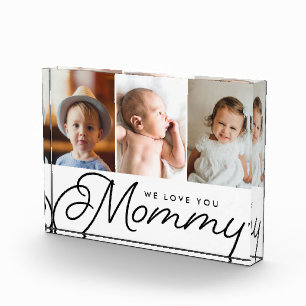 Bloc Photo Nous vous aimons maman trois photos pour enfants