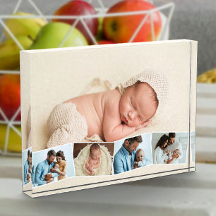 Bloc Photo Nouveau bébé 5 Collage photo Bande photo Zigzag