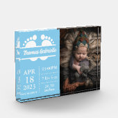 Bloc Photo Nouveau bébé garçon bleu natalité Statistiques Kee (Gauche)