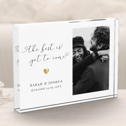 Bloc Photo Nouveau Fiançailles de garde-cadeau Couple engagé