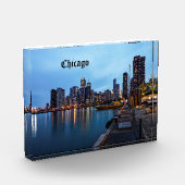 Bloc Photo Nuit À Navy Pier (Gauche)