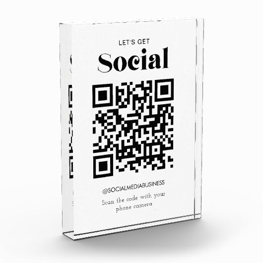 Bloc Photo Obtenons le code QR social les médias sociaux pers (Gauche)