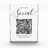 Bloc Photo Obtenons social Code QR Nom de l'entreprise (Devant)