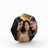 Bloc photo octogonal avec écriture familiale (Gauche)