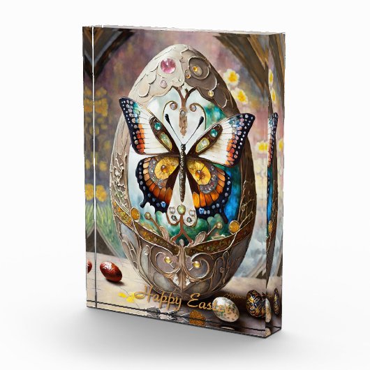 Bloc Photo OEuf de Pâques de papillon orange (Droite)