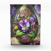 Bloc Photo Oiseaux en fleurs Pied violets Fleur sauvage Oeuf (Devant)