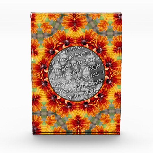 Bloc Photo Orange Black Eyed Susan Daisy Ajouter Votre (Devant)