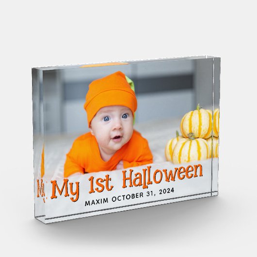 Bloc Photo Orange et noir 1ère photo d'Halloween (Gauche)