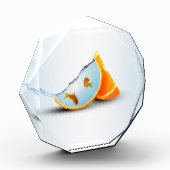 Bloc photo orange et poisson rouge (Gauche)