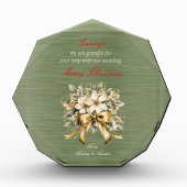 Bloc Photo Ornement de Noël blanc Mariage d'hiver (Devant)