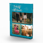 Bloc Photo Our Family Is All Heart Aqua Peach (Droite)