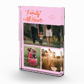 Bloc Photo Our Family Is All Heart Orange Pink (Droite)