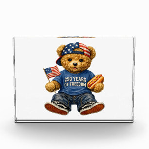 Bloc Photo Ours en peluche 250 ans de liberté
