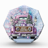 Bloc Photo Pale Purple Camion Vintage Joyeux Noël (Devant)
