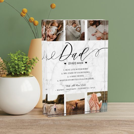 Bloc Photo Papa Dictionnaire Définition Photo Collage Marbre