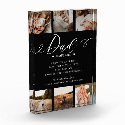 Bloc Photo Papa Dictionnaire Définition Photo Collage noir (Gauche)