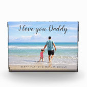 Bloc Photo Papa fait sur commande moderne de fête des pères (Devant)