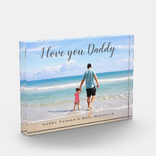 Bloc Photo Papa fait sur commande moderne de fête des pères (Gauche)