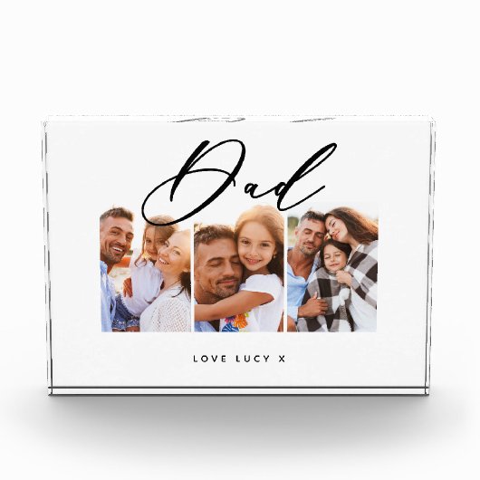 Bloc Photo papa mignon script moderne multi photo cadeau (Devant)