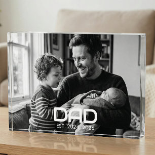 Bloc Photo Papa personnalisé établi moderne gras