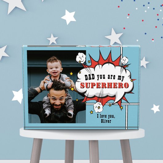 Bloc Photo Papa Superhero Bande dessinée